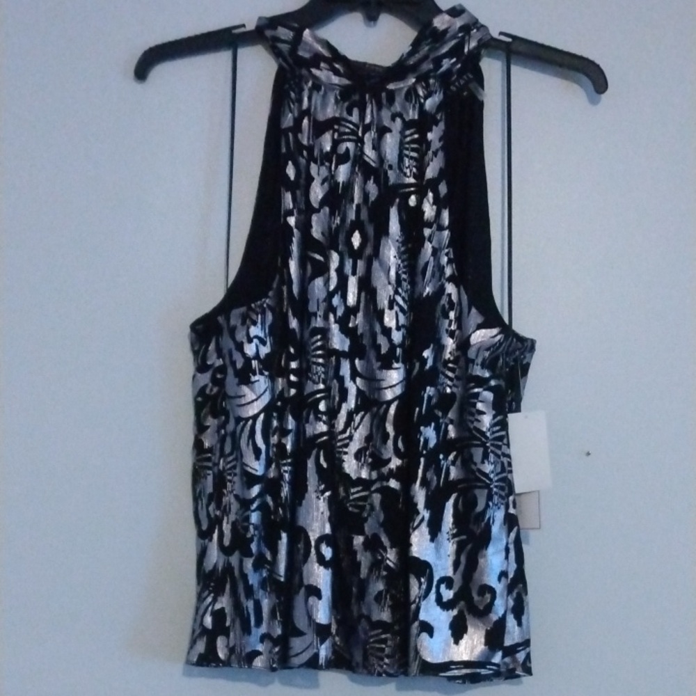 New Stylish Black and Silver Women's Top
